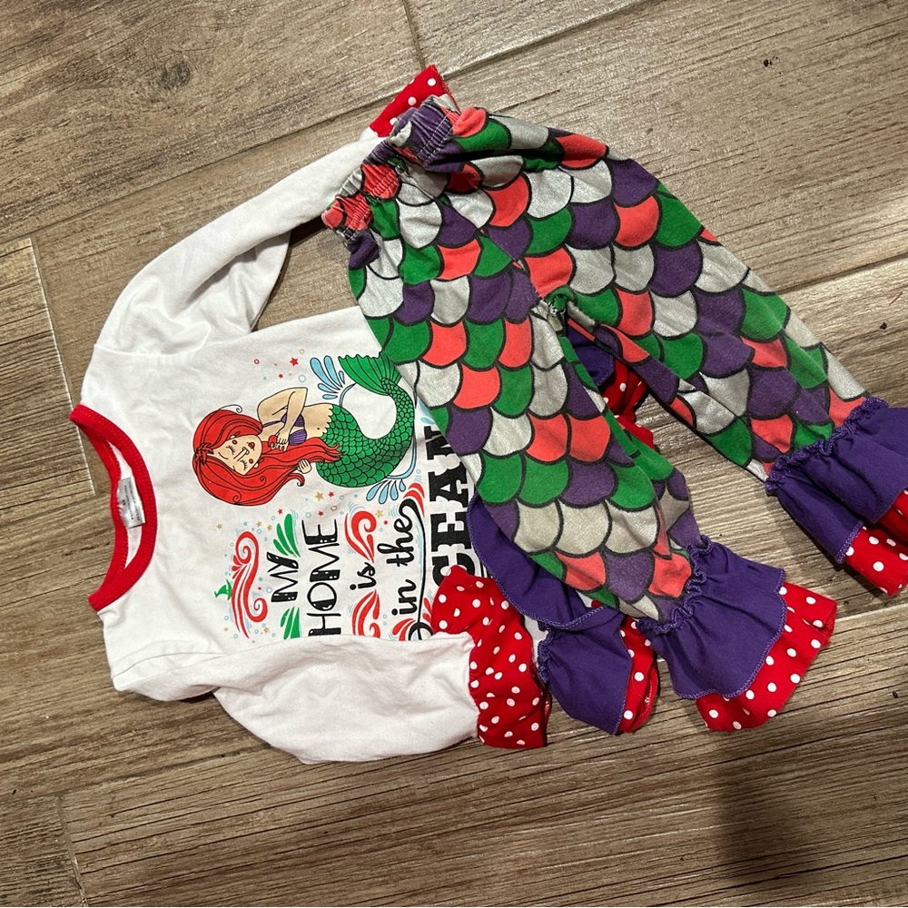 Girls 18m Mermaid Boutique Outfit